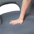 Poltrona a botte in velluto – Blu / Grigio scuro / Grigio | Posto singolo