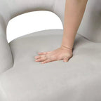 Poltrona a botte in velluto – Blu / Grigio scuro / Grigio | Posto singolo