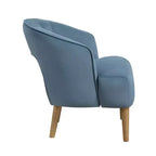 Poltrona a botte in velluto – Blu / Grigio scuro / Grigio | Posto singolo