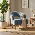 GDFStudio Bennett Contemporary Velvet Upholstered Barrel Accent Chair