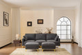 Karl Home |100 in.W Square Arm Chenille Modern U-shaped Sofa in Gray with Side Storage