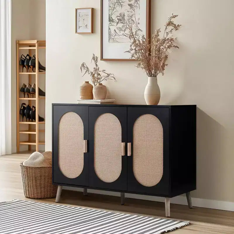 Scarpiere Indipendente in Rattan Naturale – 24 Paia