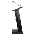 Leggio da podio nero con sistema audio – Utilizzo per 2 persone