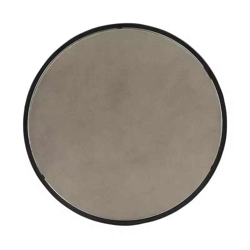 Set di 2 tavolini rotondi sovrapponibili Grigio e Nero