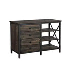 Steel River Storage Credenza with Drawers Carbon Oak - Sauder: Industrial Design, Letter/Legal File Size, Metal Frame