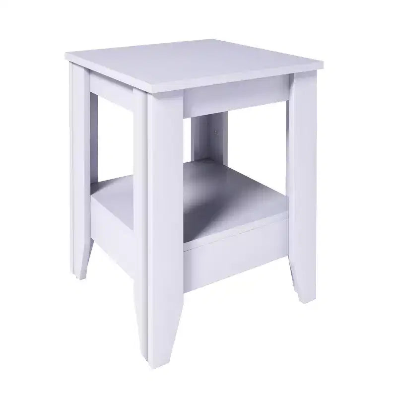 Comodino classico quadrato – Nero / Ciliegio / Grigio / Bianco, Montaggio da 1 persona