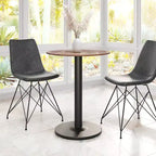 Tavolo da bistrò rotondo bianco/oro, bianco/nero, marrone/nero – 2 posti