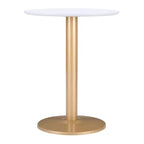 Tavolo da bistrò rotondo bianco/oro, bianco/nero, marrone/nero – 2 posti