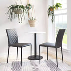 Tavolo da bistrò rotondo bianco/oro, bianco/nero, marrone/nero – 2 posti