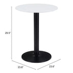 Tavolo da bistrò rotondo bianco/oro, bianco/nero, marrone/nero – 2 posti