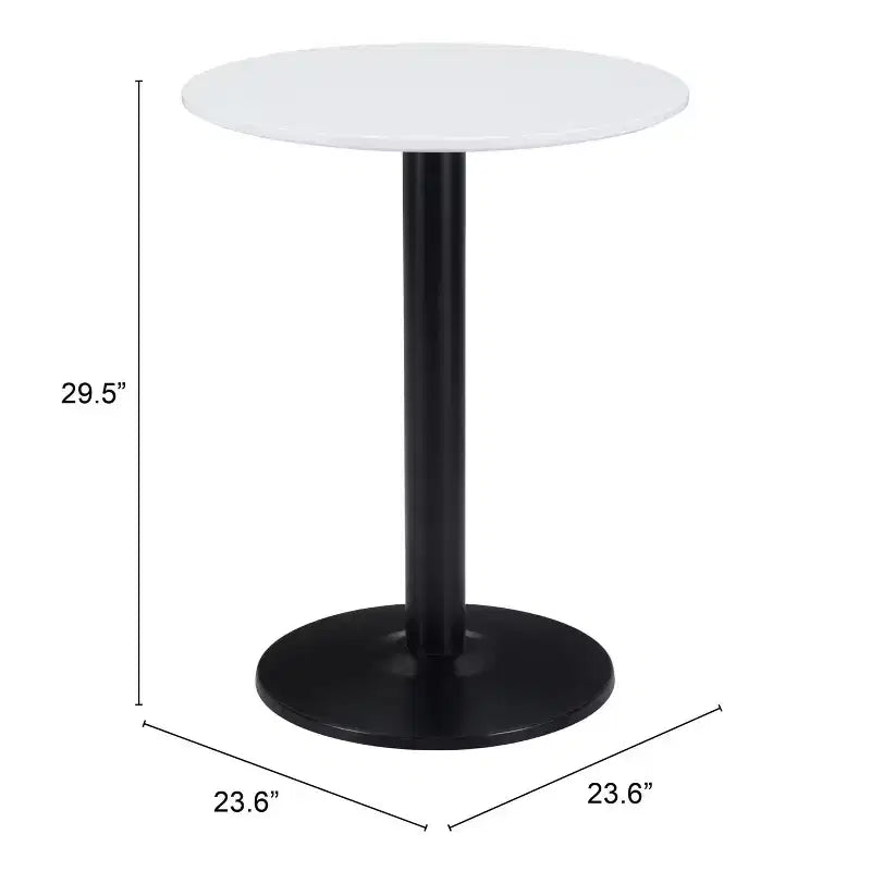 Tavolo da bistrò rotondo bianco/oro, bianco/nero, marrone/nero – 2 posti