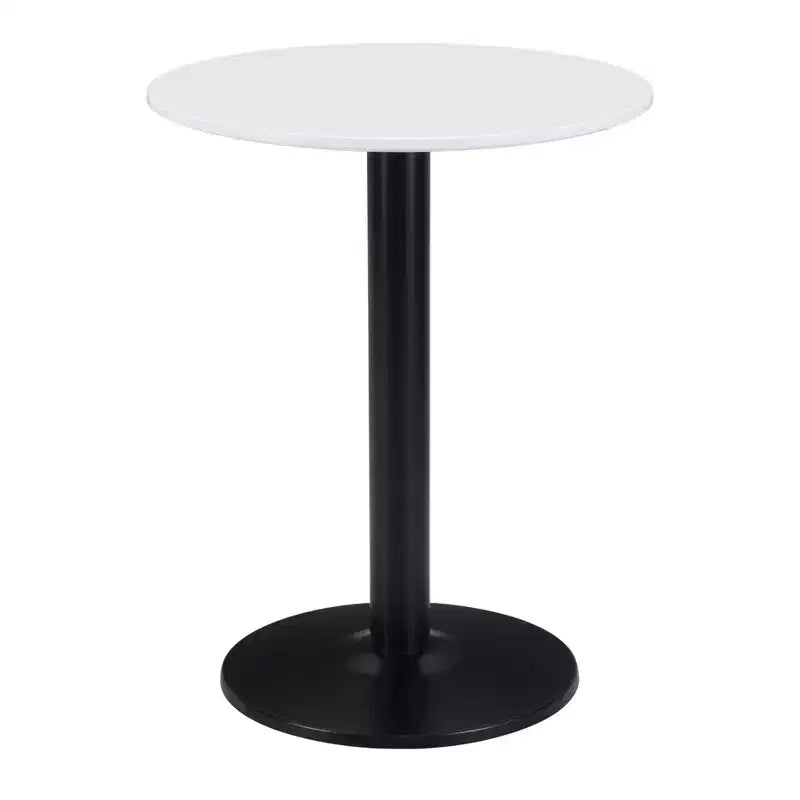 Tavolo da bistrò rotondo bianco/oro, bianco/nero, marrone/nero – 2 posti