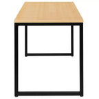 Scrivania per computer da 47" in metallo a giorno, mogano/nero, 1 persona