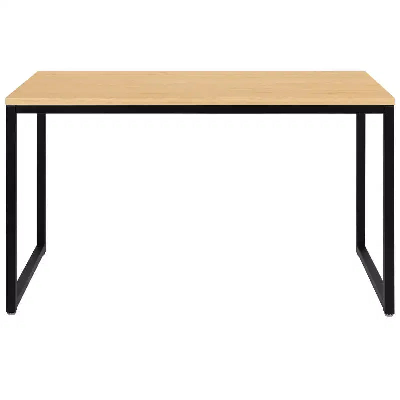 Scrivania per computer da 47" in metallo a giorno, mogano/nero, 1 persona