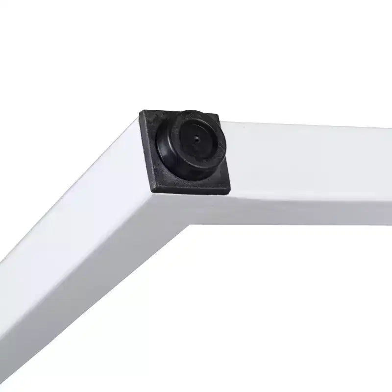 Scrivania per computer da 47" in metallo a giorno, mogano/nero, 1 persona
