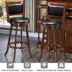 Set tavolo da pub rotondo marrone altezza bancone, 5 pezzi, per 4 persone