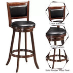 Set tavolo da pub rotondo marrone altezza bancone, 5 pezzi, per 4 persone