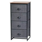 Costway 4 Drawers Dresser Chest Storage Tower Side Table Display Home Furniture