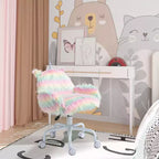 Sedia da scrivania girevole Rainbow Unicorn con braccioli, altezza regolabile, per 1 persona