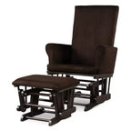 Costway Glider and Ottoman Cushion Set Wooden Baby Nursery Rocking Chair